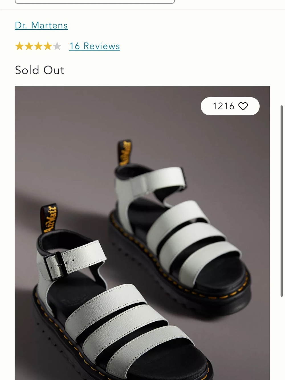 Dr. Martens Blue Moon Multi-Strap Leather Sandals